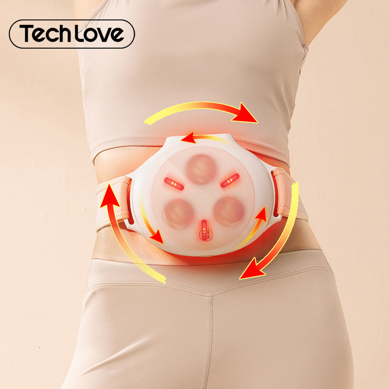 Bian Stone Abdominal and Abdomen Massager Multi-Functional Kneading Belly Heating Massage Electric Waist Belt