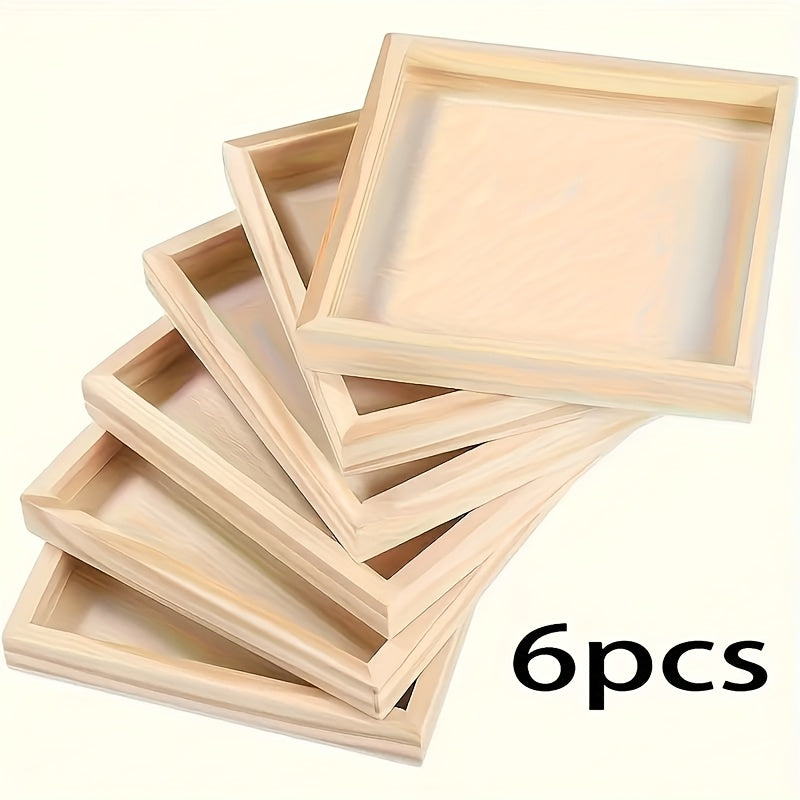 TEMU 20-12-6 Unfinished Wooden Craft Pallets - Diy Craft Handmade Wooden Pallets For Painting, Dyeing, 3d Puzzle And Art Projects - Display Platform,