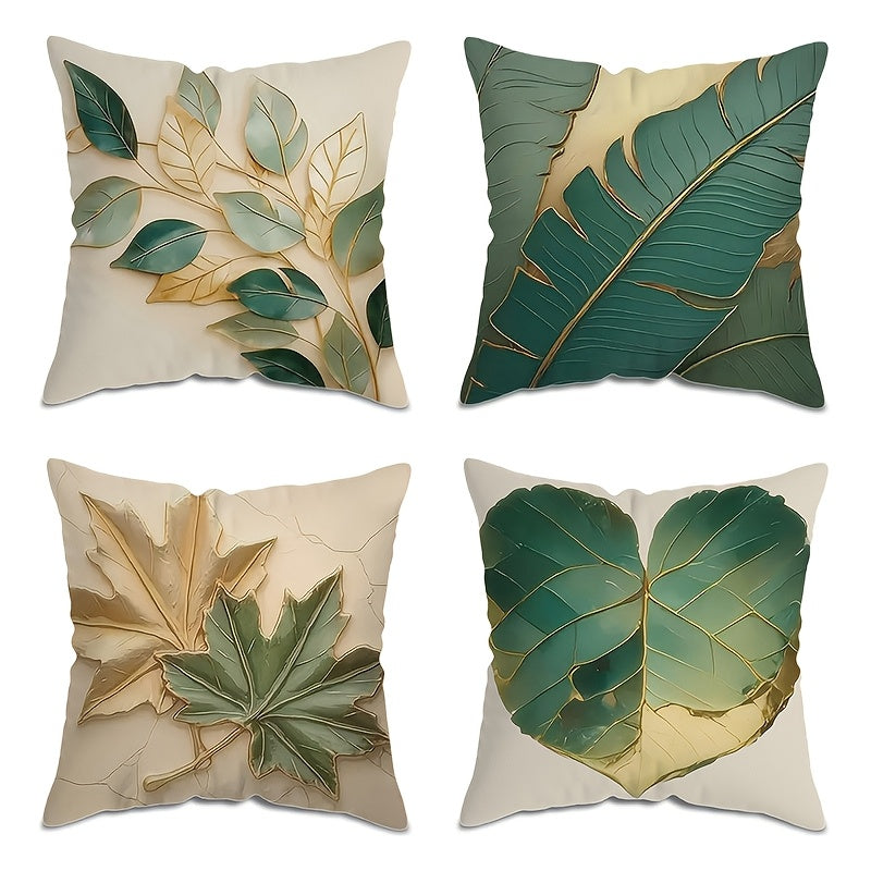 TEMU 4pcs-set 2d Flat Printing Print Pillowcase, Double-sided Pattern Cozy Polyester Zipper Cushion Covers, Non-real 3d Prints, Machine Washable