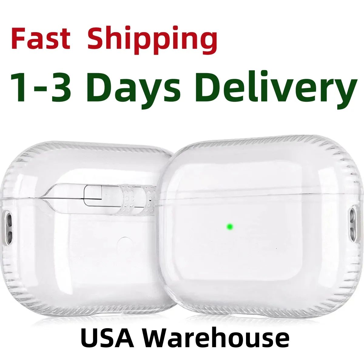 For AirPods Pro 2 Cases Wireless Bluetooth Bluetooth Headphone Accessories airpods 2 3 Gen Protective Cover White USA in Stock Earphone