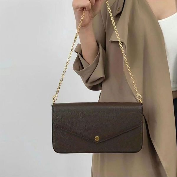 Multi Felicie Pochette Women Chain Bags Wallet Messenger Leather Handbags Shoulder wer Purse crossbody purse bag M61276 VR02