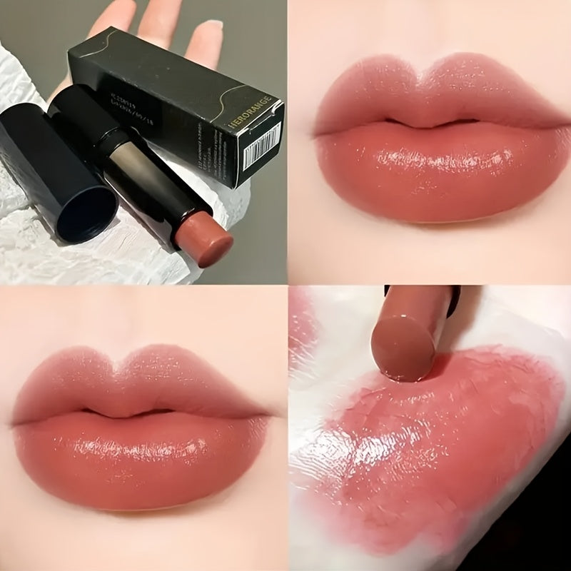 TEMU Long Lasting 6-in-1 Shimmery Lipstick Stick Moisturizing Glossy Finish, Full Coverage For All Light Beige Types - Hydrating & Plumping Effect,