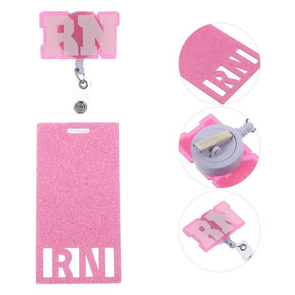 Nurse Tag Nursing Accessories Badge Holder Retractable Reel Clips Id Holders Acrylic