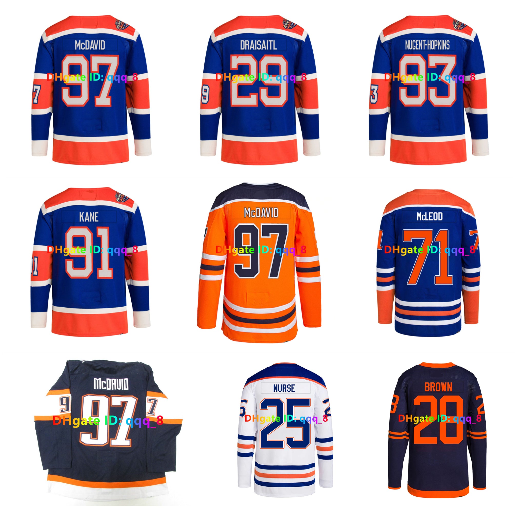 Connor McDavid Leon Draisaitl 2023 Heritage Classic Hockey Jerseys Zach Hyman Nurse Ryan McLeod Ryan Nugent-Hopkins Connor Brown Evander Kane Dylan
