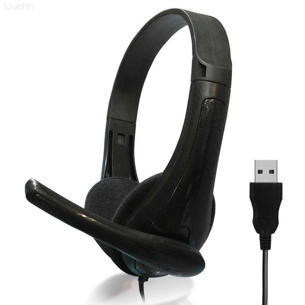 Cell Phone Earphones USB Wired Headphones Universal PC Gaming Headset With Microphone Noise Reduction Gamer Earphone Helmet For Laptop Compu