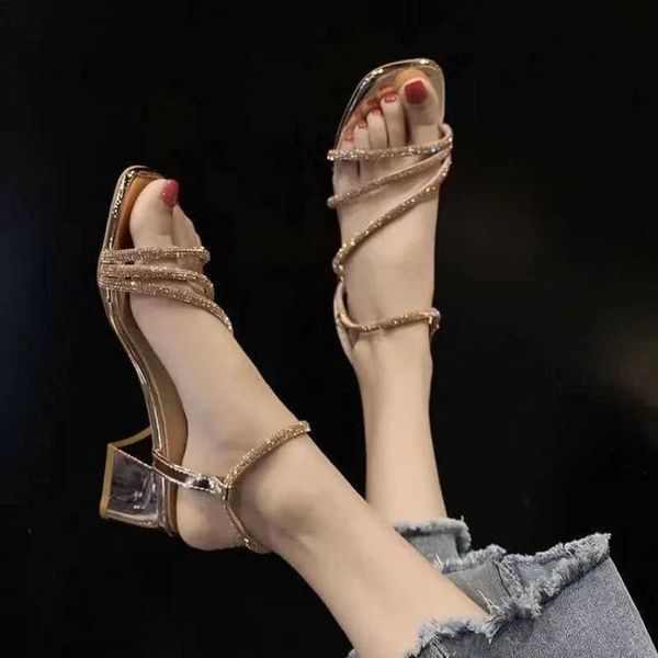 Light luxury sandals Wens Sandals 2024 Summer New Elegant Dress High H Outdoor Fi Rhine Open Toe Casual Caligae Large Wens Shoes Z241120