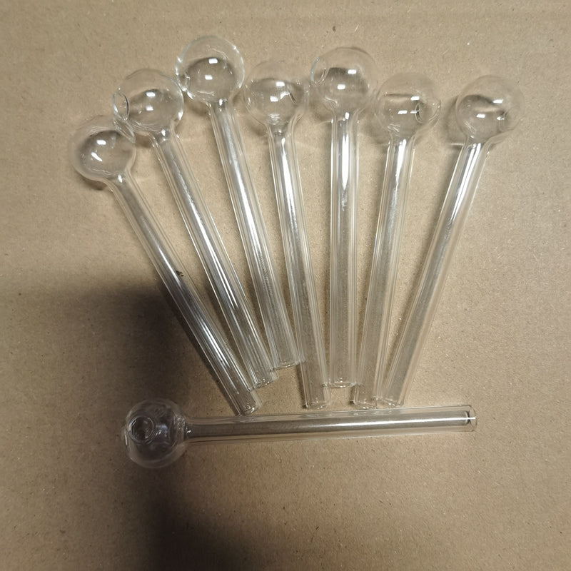 100Pcs 20mm Ball 10cm Pyrex Glass Oil Burner Pipe Clear Color quality pipes transparent Great Tube tubes Nail tips