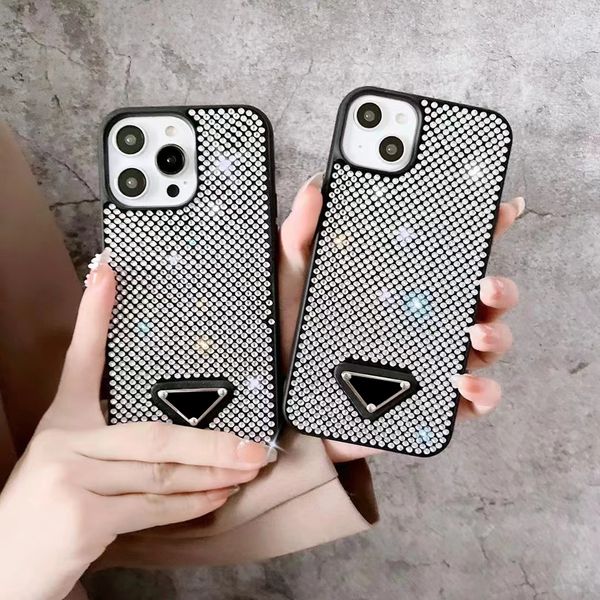 Bling Diamond Designer Phone Case for Apple iPhone 16 Pro Max Case 15 14 Plus 13 12 Luxury Rhinestone Crystal Glitter Sparkling Velvet Lined