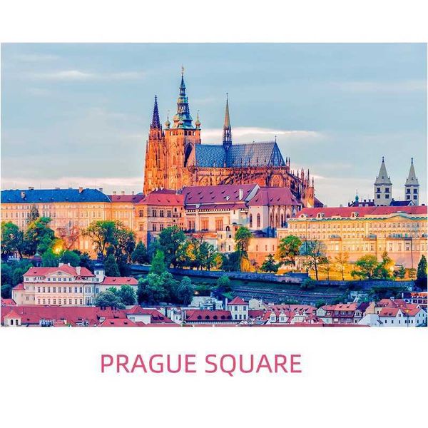 Puzzles 150PCS Mini Test Tube Jigs Puzzles Prague Square Decompression Toy Landamark Puzzle Fridget Puzzle Game Family Decoration