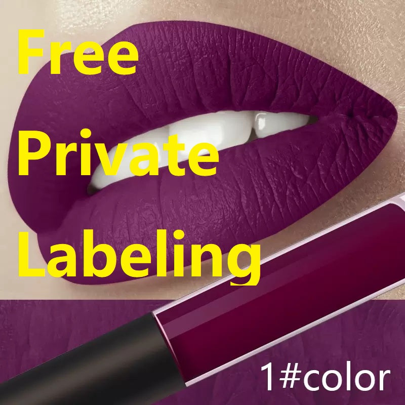MyyBeauty- Test quality-Private label lip gloss matte 80-color matte lip gloss waterproof and durable non-marking non