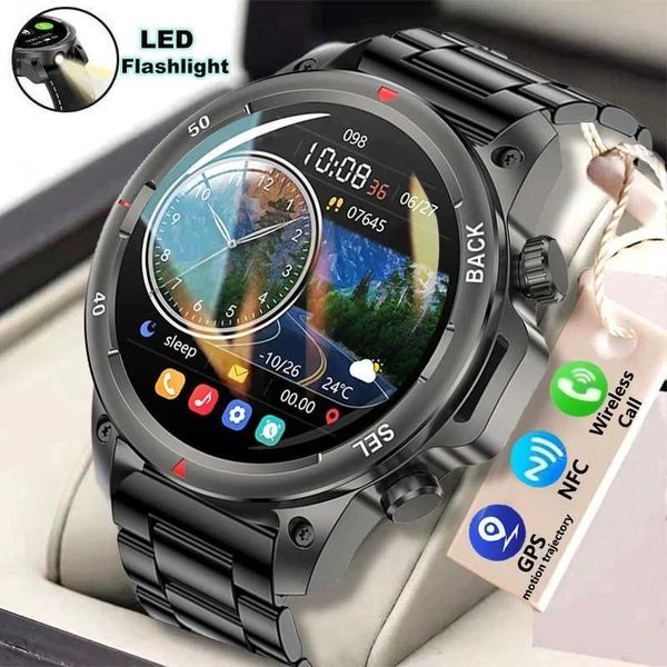 New BT Calling Mens Smartwatch LED Outdoor Fitness Health Monitoring Smart Watch 360 * 360 HD Waterproof Smartwatch T241213