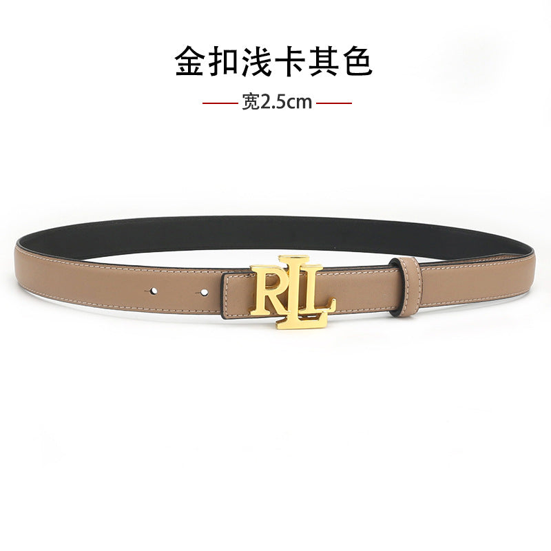 95CM-115CM womans khaki belt RLL 2025 fashion summer lady belt With Box