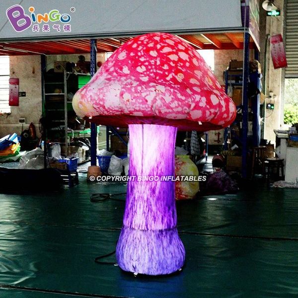 Hot sales inflatable mushroom with lights toys sport advertising inflation artificial plants for party event decoration