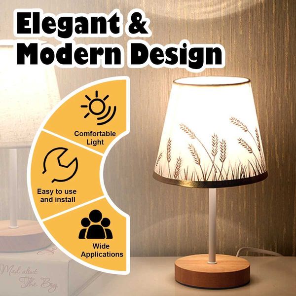 Led Bedside Lamp Night Light Sleep Vintage Desk Bedroom Lampu Study Table Lamps Kids For Decoration Reading Z250211