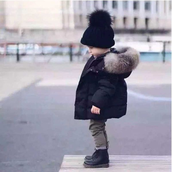 Children Kids Winter Thick Hooded Outerwear Baby Boys Girls Jacket Coat Christmas Warm Parka Cotton-Padded Clothes Snow WearM240814