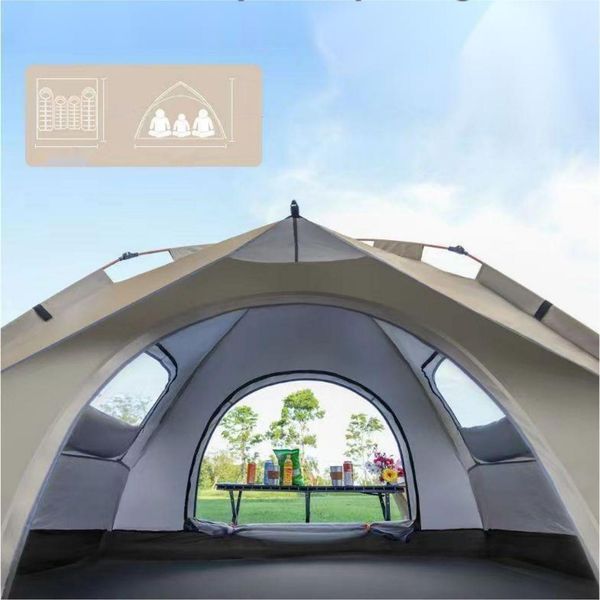 ddmyoutdoor China domestic Family Camping Tent Outdoor shelter Sunshade Self-driving Travel Tent Reactive outdoor Camping tent Two doors and