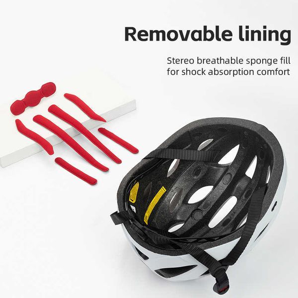 Cycling Helmets ROCKBROS Cycling Bicycle Helmet Integrallymolded Bike Helmet Motor Electric Scooter Riding Helmet Removable Lens Capacete J2