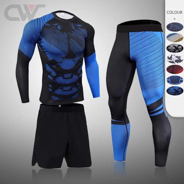 Men&#039;s Thermal Underwear Autumn Winter Men Thermal Underwear Compression Tights Base Layer Long Johns MMA Workout Jogging Rashgarda Clot