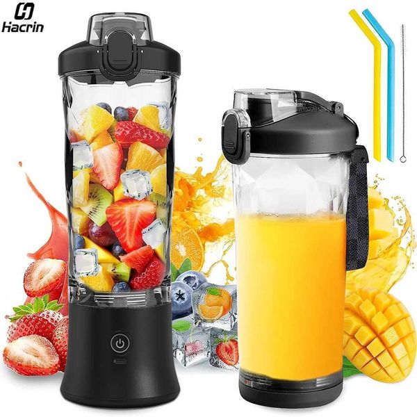 Portable Blender Smoothies Mini Portable Fresh Juice Blender Rechargeable Portable Blender For Smoothies Electric Juicer MixerXJ241227