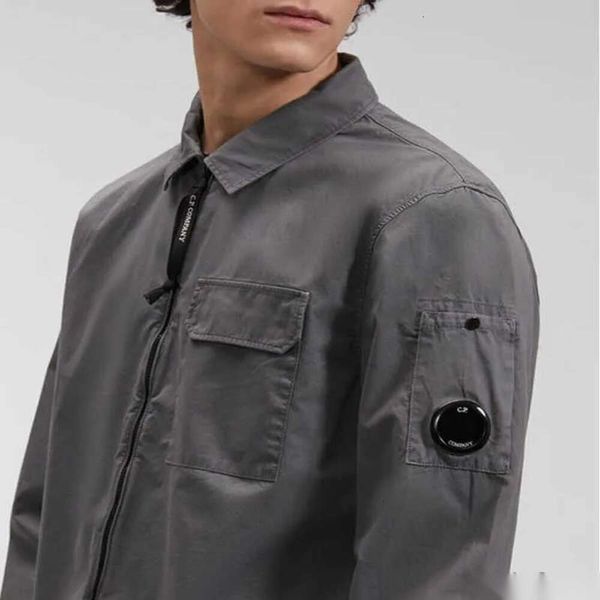 Men&#039;s Jackets Spring Casual Hoodie CP Shirts Long Sleeve Jacket Pocket Company Goggles Lens Decoration Zipper Thin UK High Street Coats