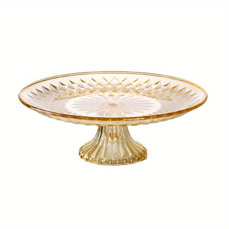 TEMU 1pc Round Cake Stand Serving Tray Food Grade Safe Serving Plates Party Decorating Supplies