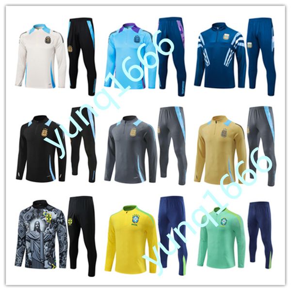 3 star ArgentinaES tracksuit Soccer Jerseys 2024 2025 Brazil Football jacket soccer tracksuit football kit tracksuits Training jogging Surve