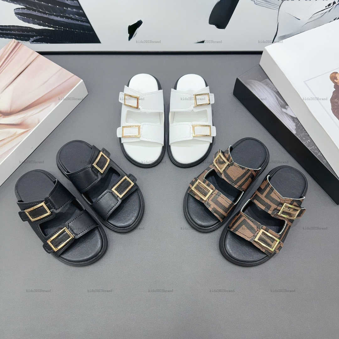 New designer baby slippers Alphabet full print design kids shoes sizes 26-35 Including shoe box summer High quality boys Sandals