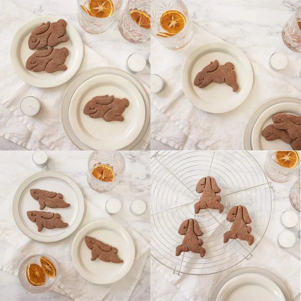 Easter Bunny Egg Cookie Cutter Embosser Mold Rabbit Chick Fondant Biscuit Cutter Baking Tools Happy Easter Party DIY Decoration