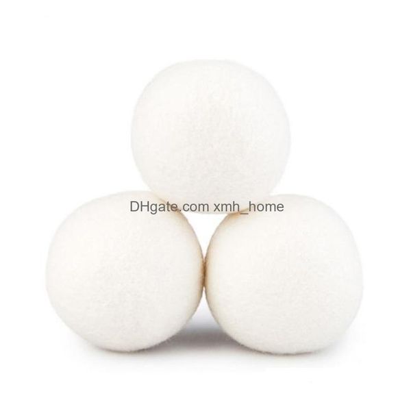 Other Laundry Products Wool Material Dry Ball Reduce Wrinkles Reusable Natural Fabric Soft Anti Static Felt Washing Dryer Balls Good Dht6V