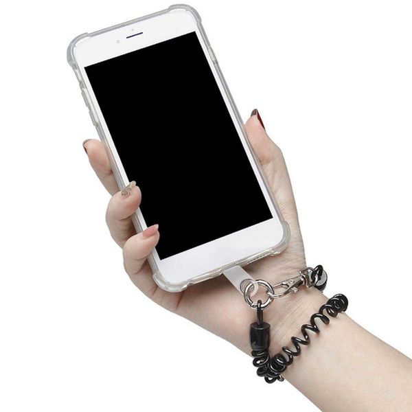 Cell Phone Straps Charms Telescc Anti-theft Spring Lanyard Wrist Gasket Safety Tether For Mobile Accessories Lany