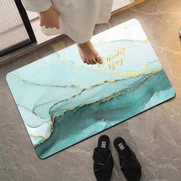 Carpet Quick drying Diatom vacuum bath mat Home bathroom shower door mat Stone particles Non slip bathroom decorative carpet 230329