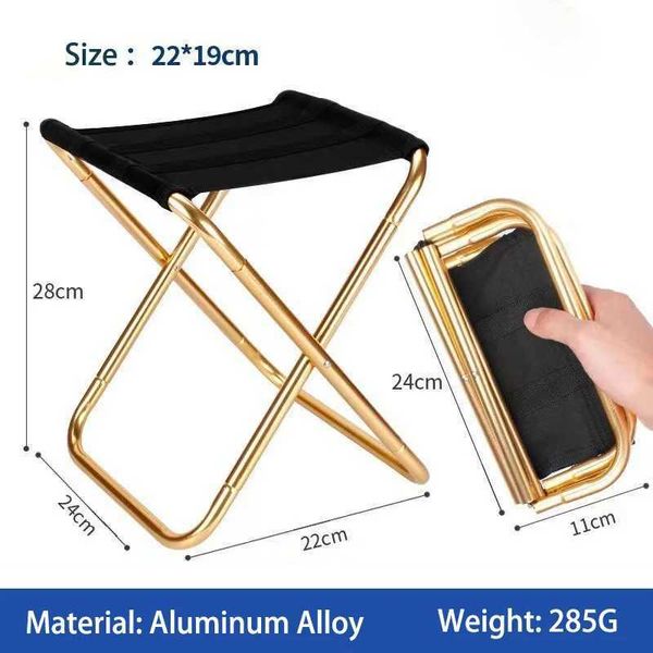 Outdoor camping chair road alloy folding chair portable and lightweight camping chair hiking chair fishing chair camping furnitureW241111