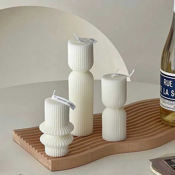 Home Decoration Acessories Modern Decoration Bar and Column Geometric Fragrance Candles Large Room Decoration Luxury Decoration Candles W240