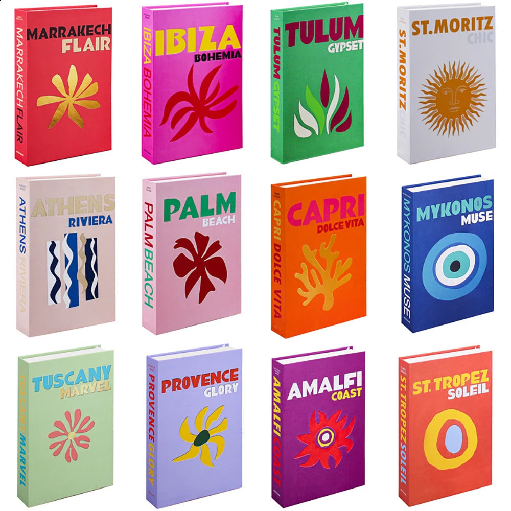 Travel Series Book Decoration Coffee Table Decoration Living Room Fashion Prop Books Home Decoration Model Room IBIZA 241217