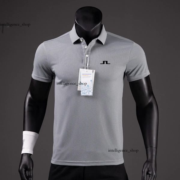 Mens Polos Summer Golf Shirts Men Casual Polo Short Sleeves Breathable Quick Dry J Lindeberg Wear Sports T Shirt 983