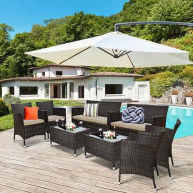 Rattan Patio Furniture Set (8-Pieces)