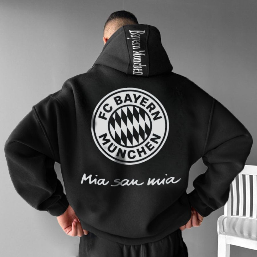 OVERSIZED 'FC BAYERN' GRAPHIC HOODIE
