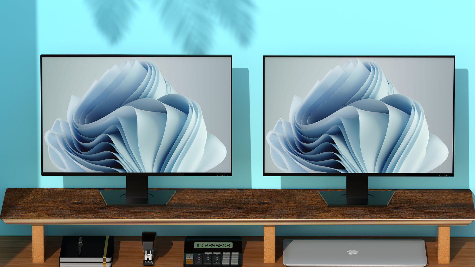 AOTHIA Aothia Large Dual Monitor Stand Riser Vintage