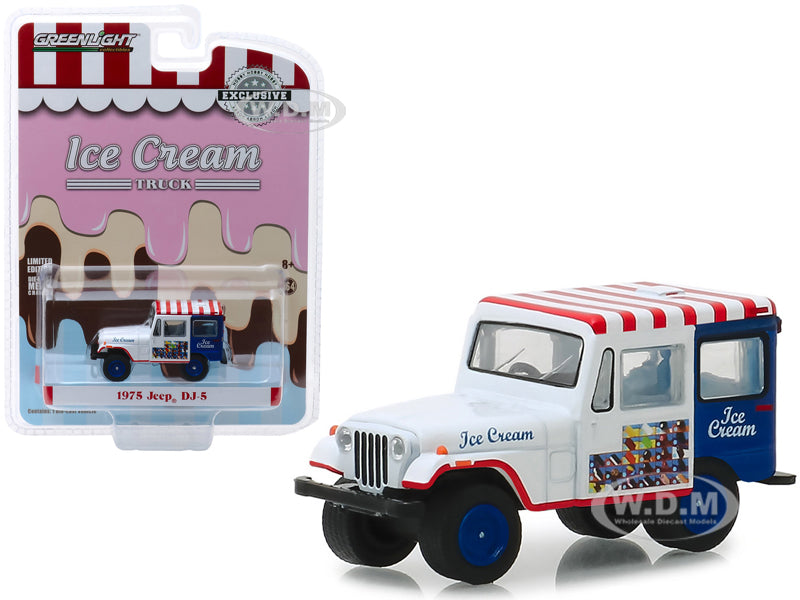 1975 Jeep DJ-5 Ice Cream Truck "Hobby Exclusive" 1-64 Diecast Model Car by Greenlight