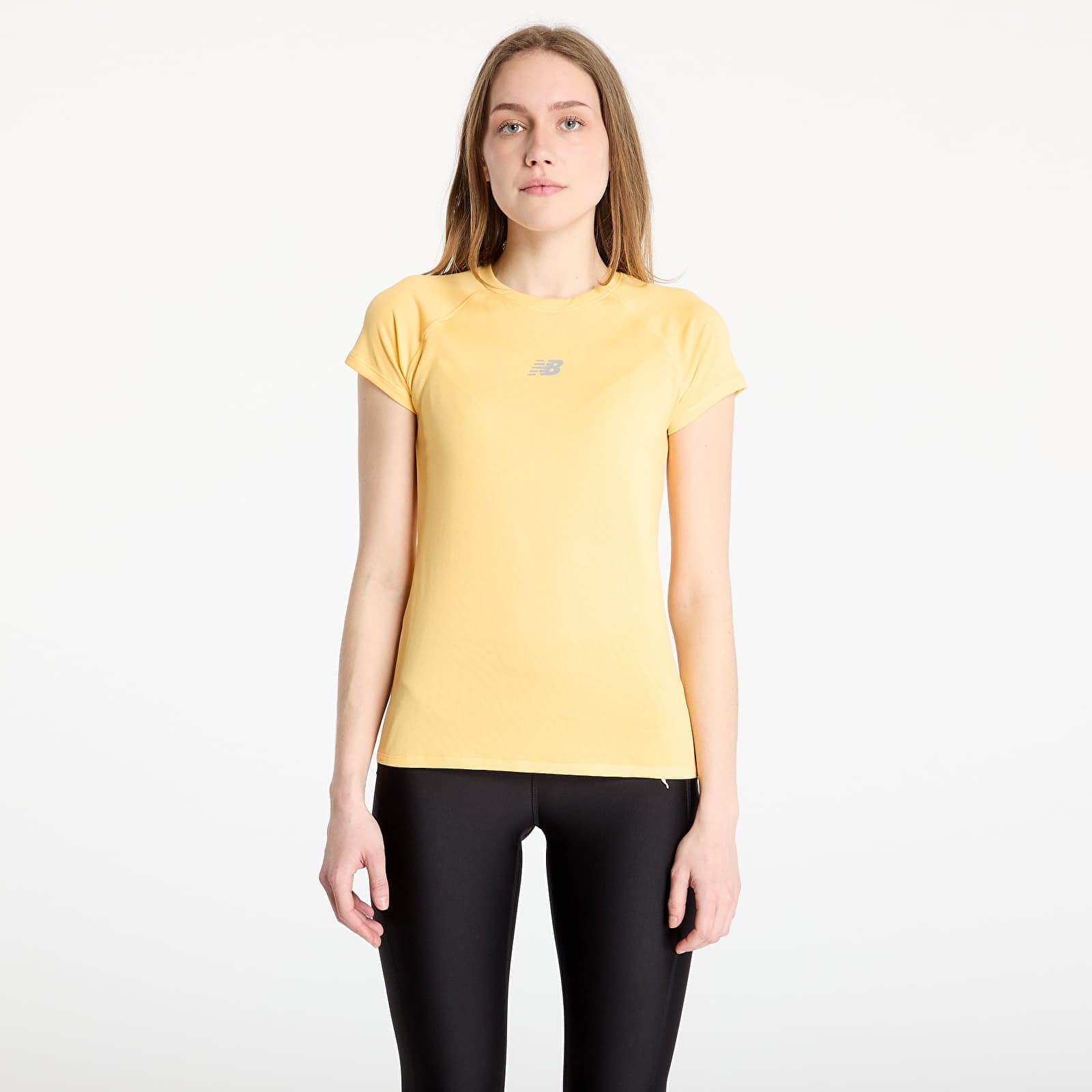 Koszulka New Balance Women's Jacquard Slim T-Shirt Clementine M