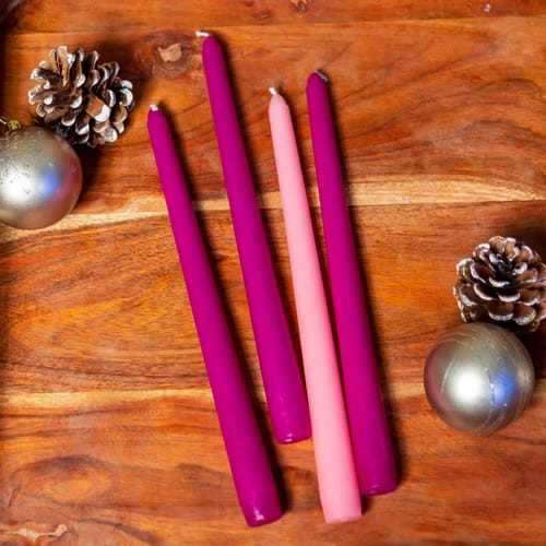 Advent Candles Set of 4 - 10&amp;quot; x 5-8&amp;quot;