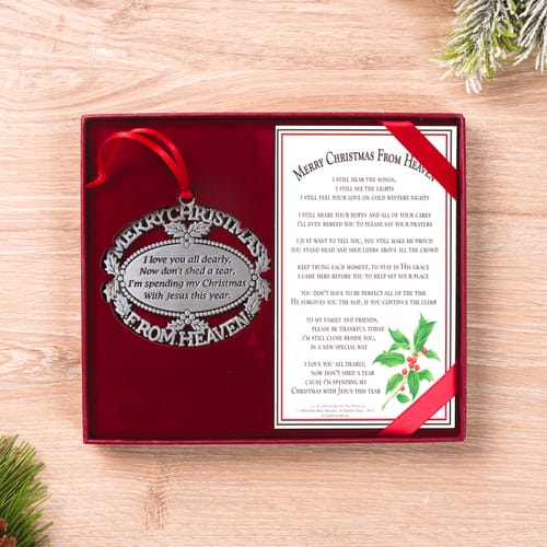 Merry Christmas From Heaven Ornament and Bookmark