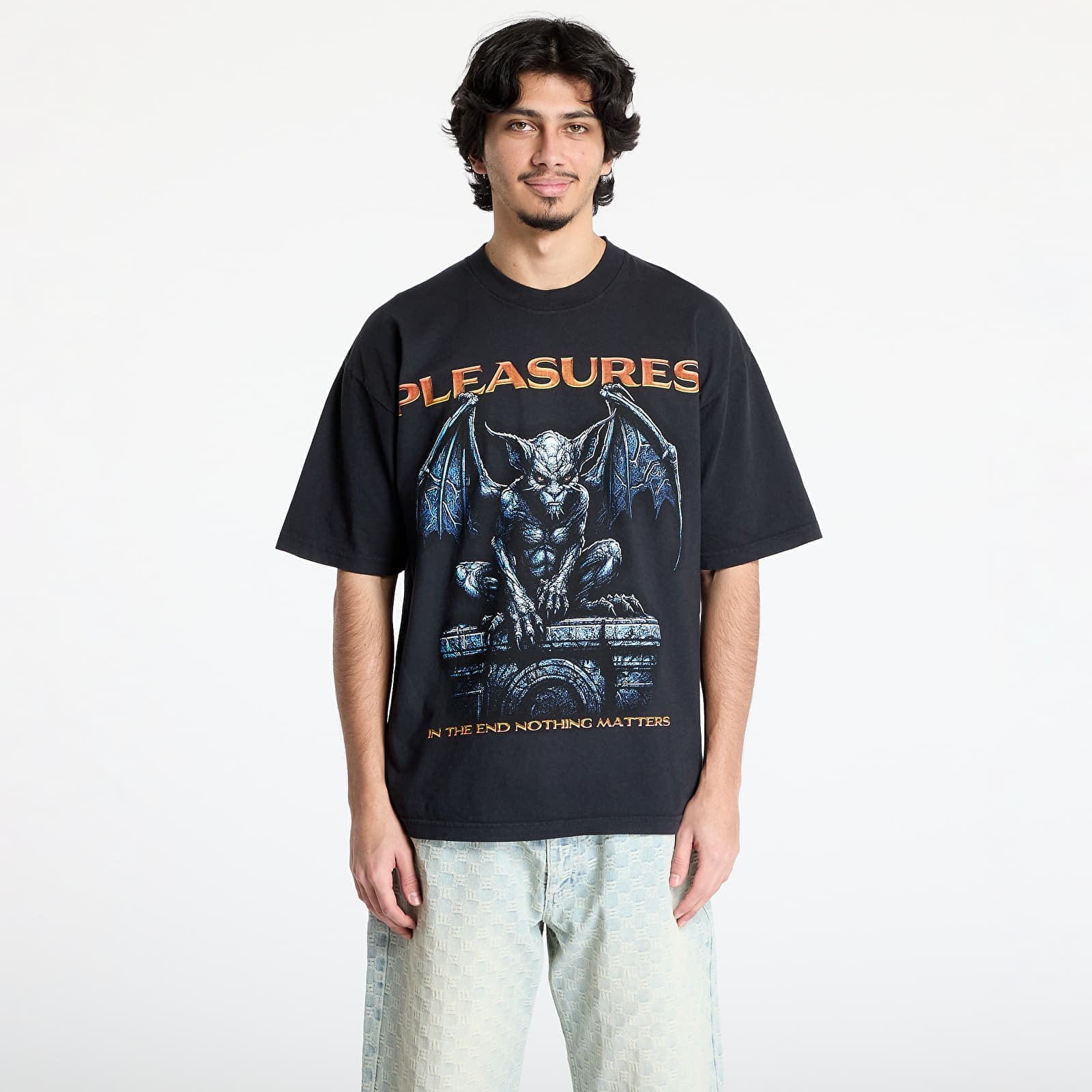 Koszulka PLEASURES Gargoyle T-Shirt Black Edge S