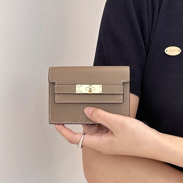 Hem Card Holders Genuine Leather Small Card Bag For Women New Drivers License Storage With Large Capacity And High-end Feel Senior Sense Hig