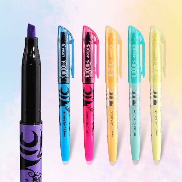Highlighters 1pcs Pilot Erasable Highlighter Pen Frixion Ink Fluorescent Pastel Nature Color Marker Liner for Drawing Lettering School A6250