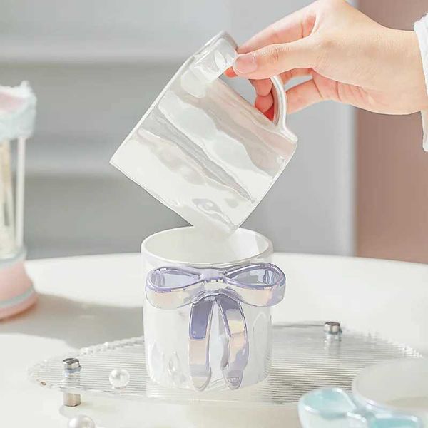 350ML Colored Coffee Cup Ceramic Large Capacity Breakfast Oat Milk Tea Cup Microwave Safe Coffee Cup Y240102