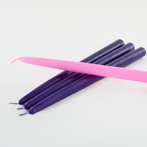 Advent Candles Set of 4 - 10&amp;quot; x 3-4&amp;quot;
