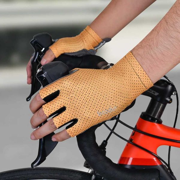New Team Bicycle Gloves Half Finger Outdoor Road Bike Sports Gloves Mens and Womens Sports Equipment Accessories Ciclismo 2111670 CL240921