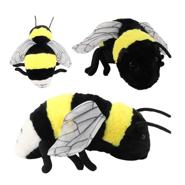 Plush Dolls 2 Sizes Lifelike Bee plush toy Soft Stuffed Cute Toy Insect Bee Plush Honeybee For Children Insect Enthusiasts Home Decoration H