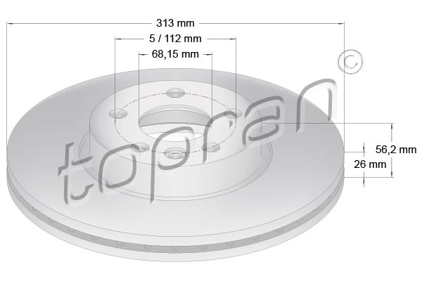 Brake Disc TOPRAN 110 431